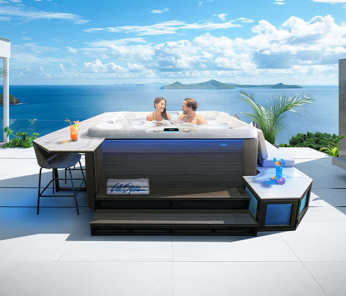 Calspas hot tub being used in a family setting - Mallorca